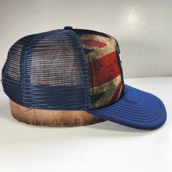 Dr Who Union Jack Police Telephone Booth Hat Cap Snapback Mesh Back BBC Blue - Picture 6 of 11